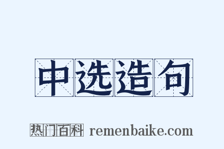 中选造句是什么意思的图片